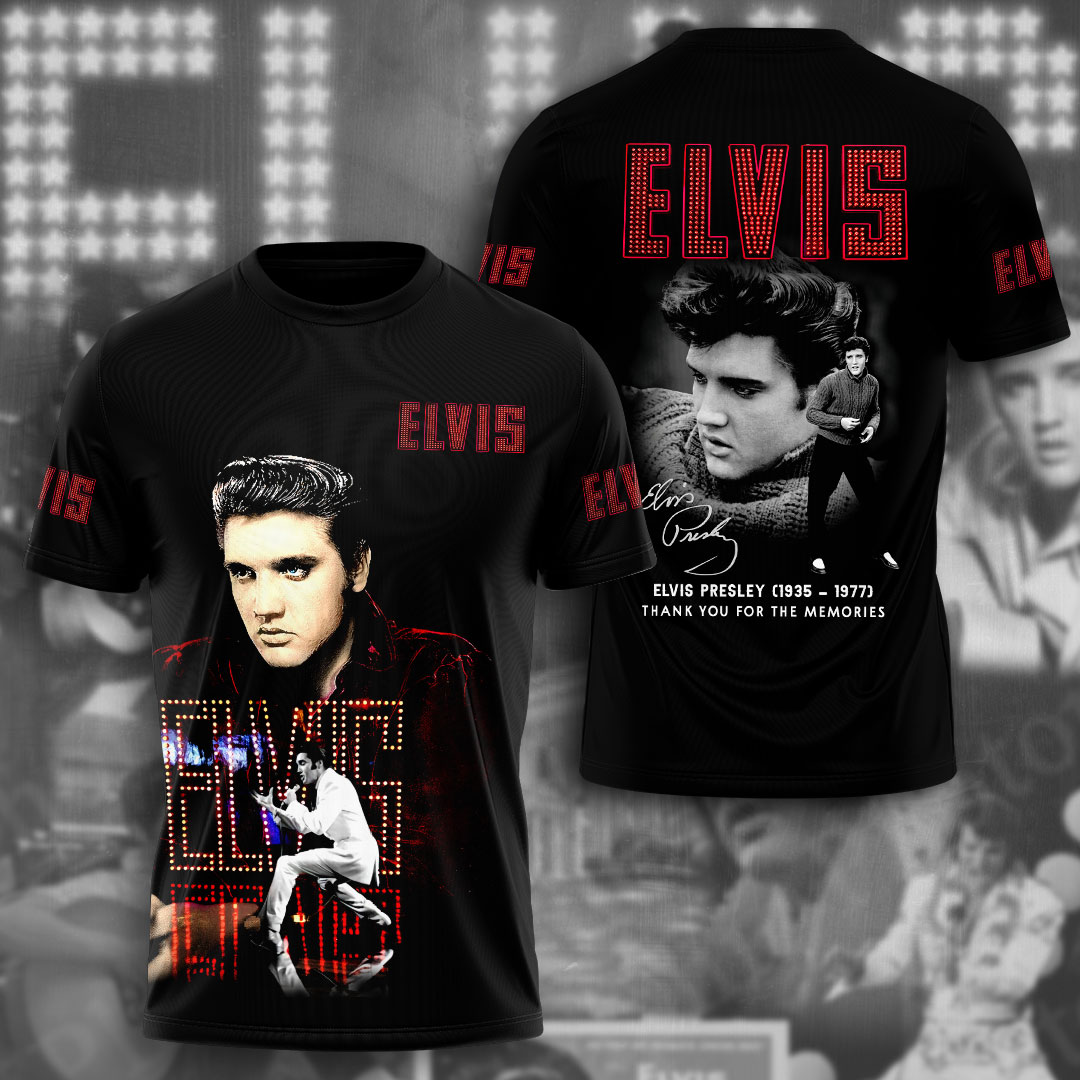 Elvis Presley Black Graceland Tours Shirt