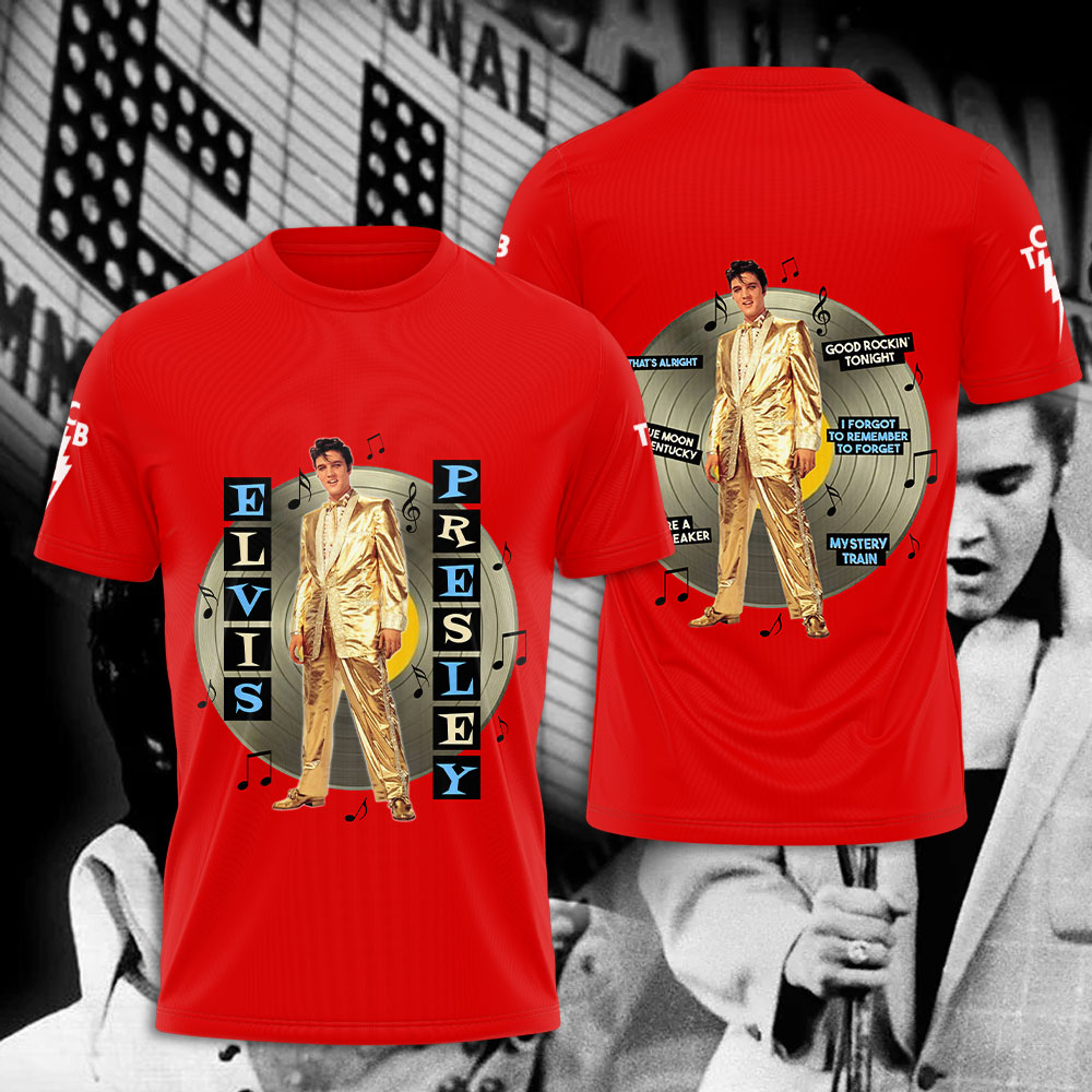 Elvis Presley Black 1956 Jailhouse Rock Shirt