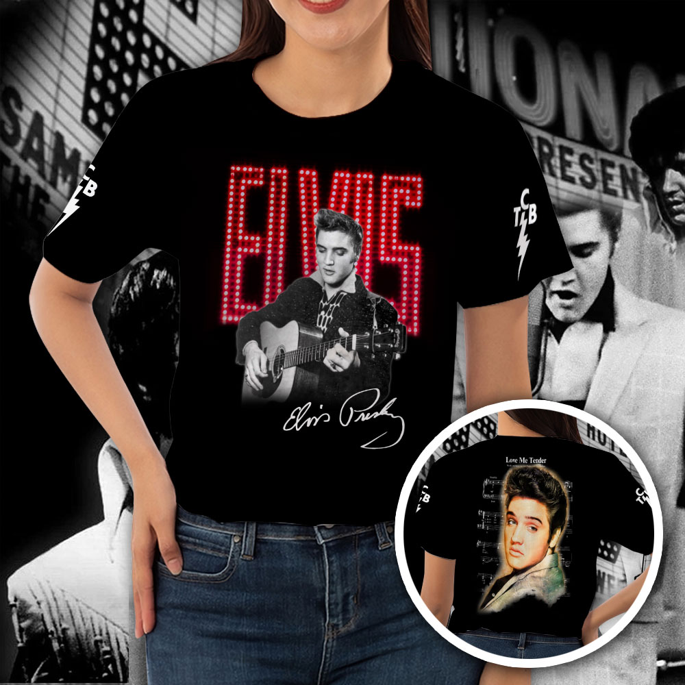 Elvis Presley Black 1970S Tour Shirt
