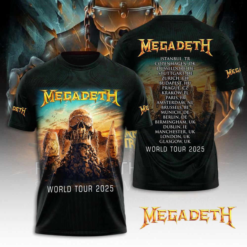 Megadeth Tour 2025 Shirt