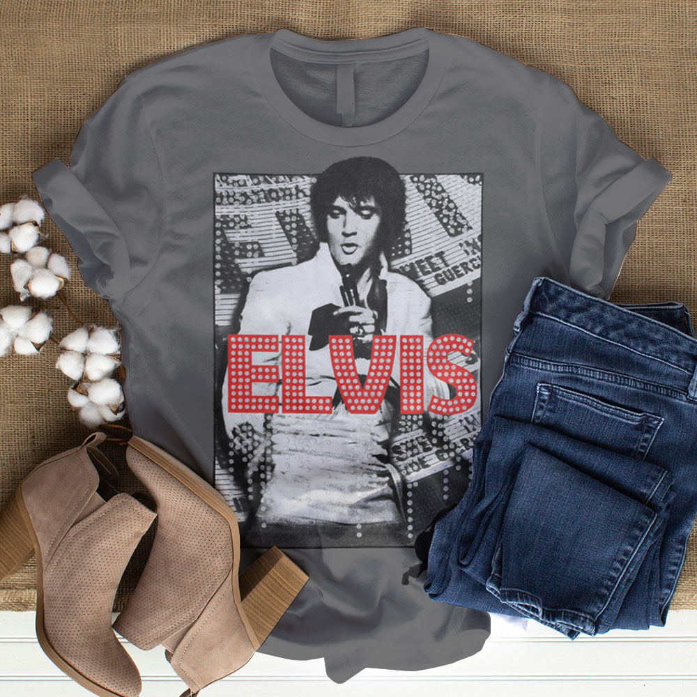 Elvis Presley Rhinestones Shirt For Men