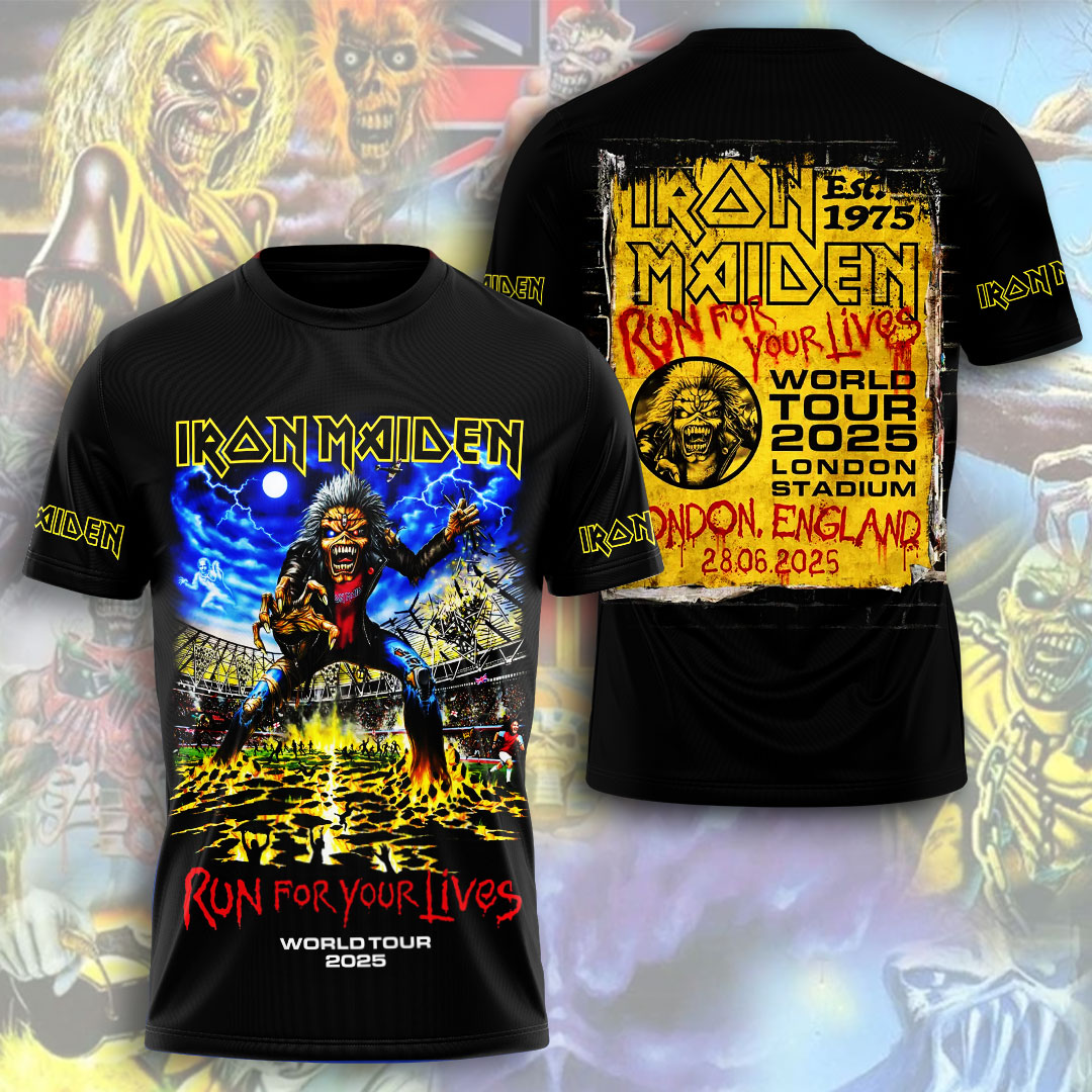 Iron Maiden British Flag Shirt