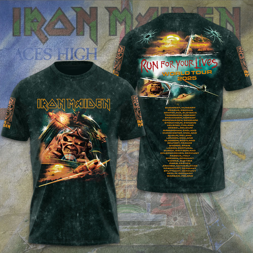 Iron Maiden Run To The Hills 3D T-Shirt