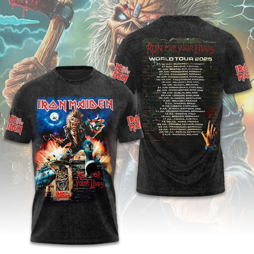 Iron Maiden British Metal 3D T-Shirt