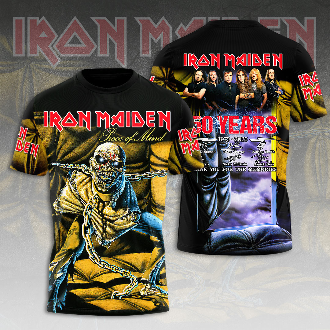 Iron Maiden Guitar Riffs 3D T-Shirt