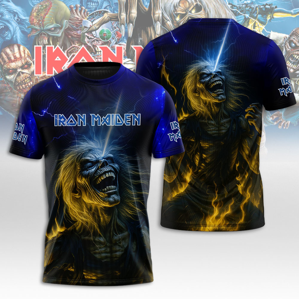 Iron Maiden Twin Lead Guitars 3D T-Shirt