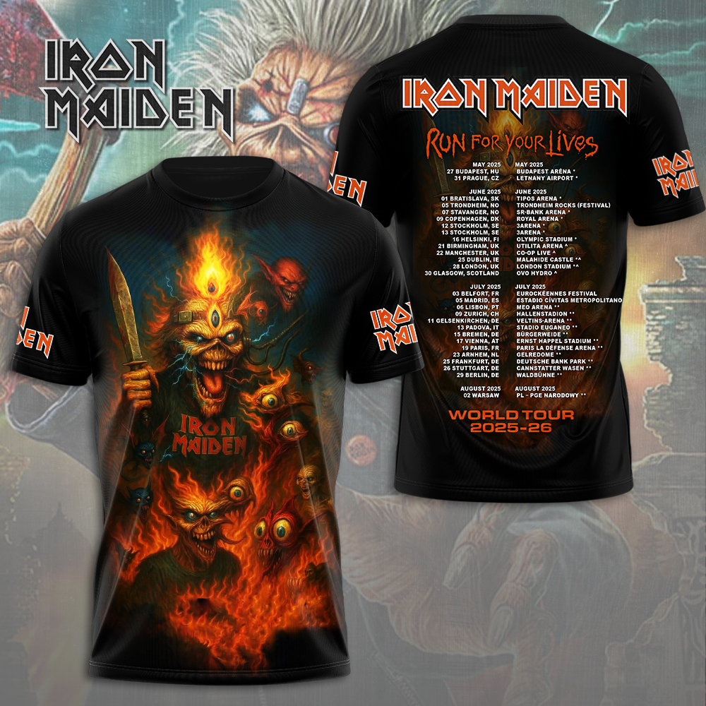 Iron Maiden Band Merch 3D T-Shirt