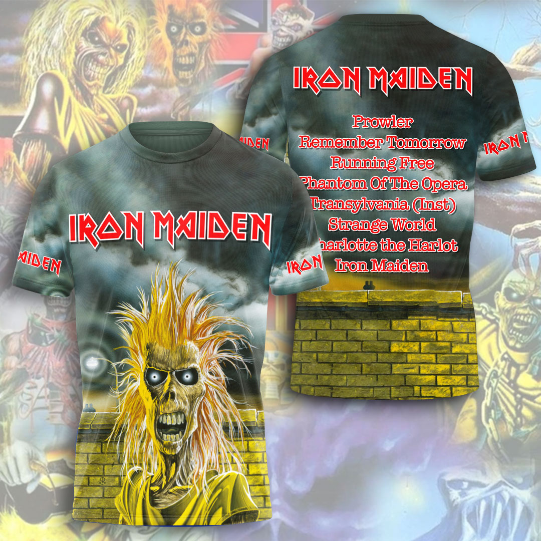 Iron Maiden Fire Logo 3D T-Shirt