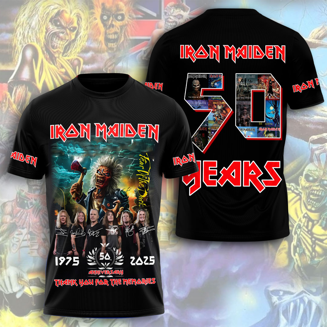 Iron Maiden Skeleton Logo 3D T-Shirt