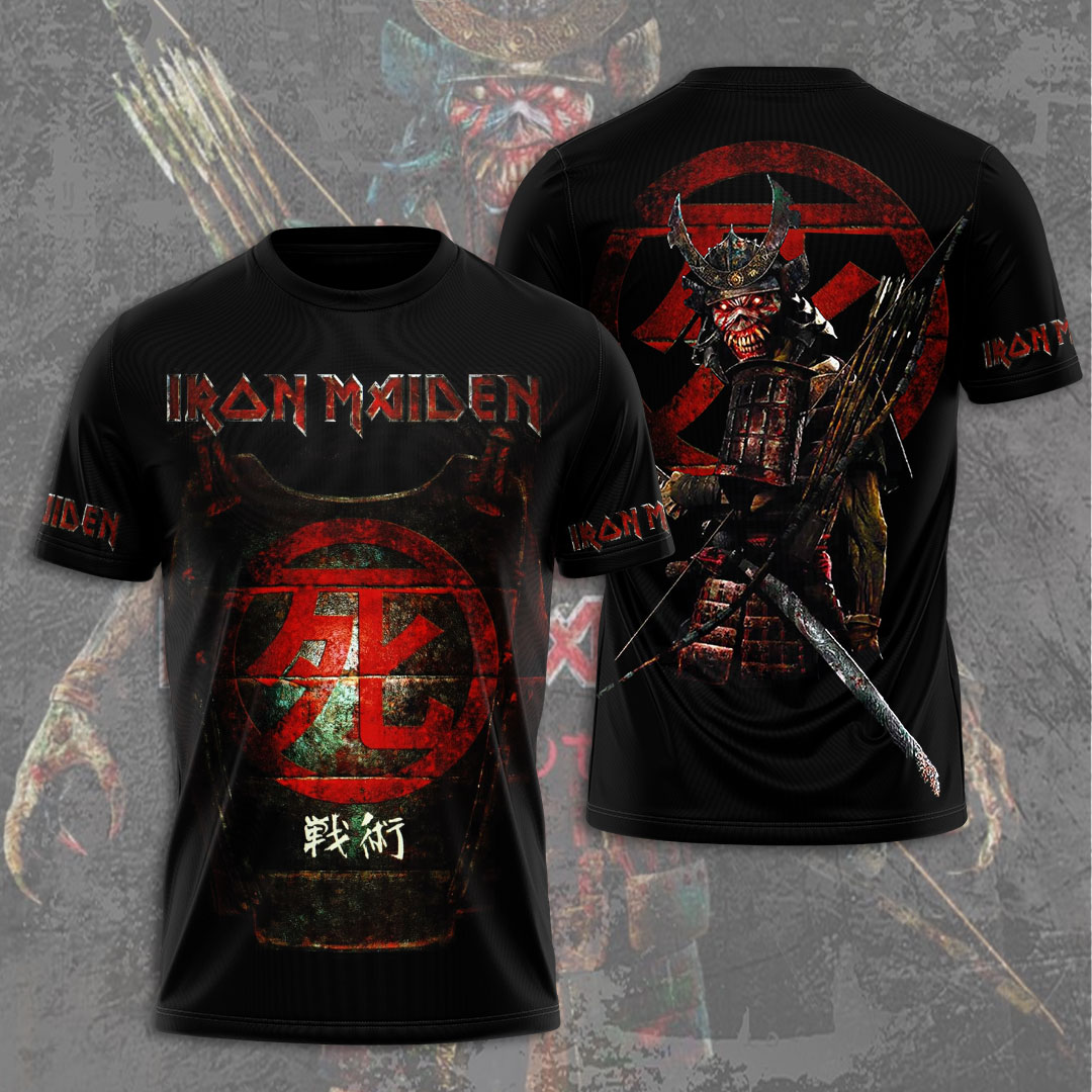 Iron Maiden Chainsaw Guitar 3D T-Shirt