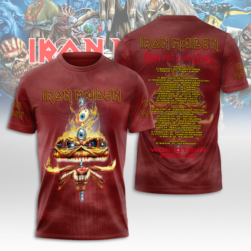 Iron Maiden White 3D T-Shirt