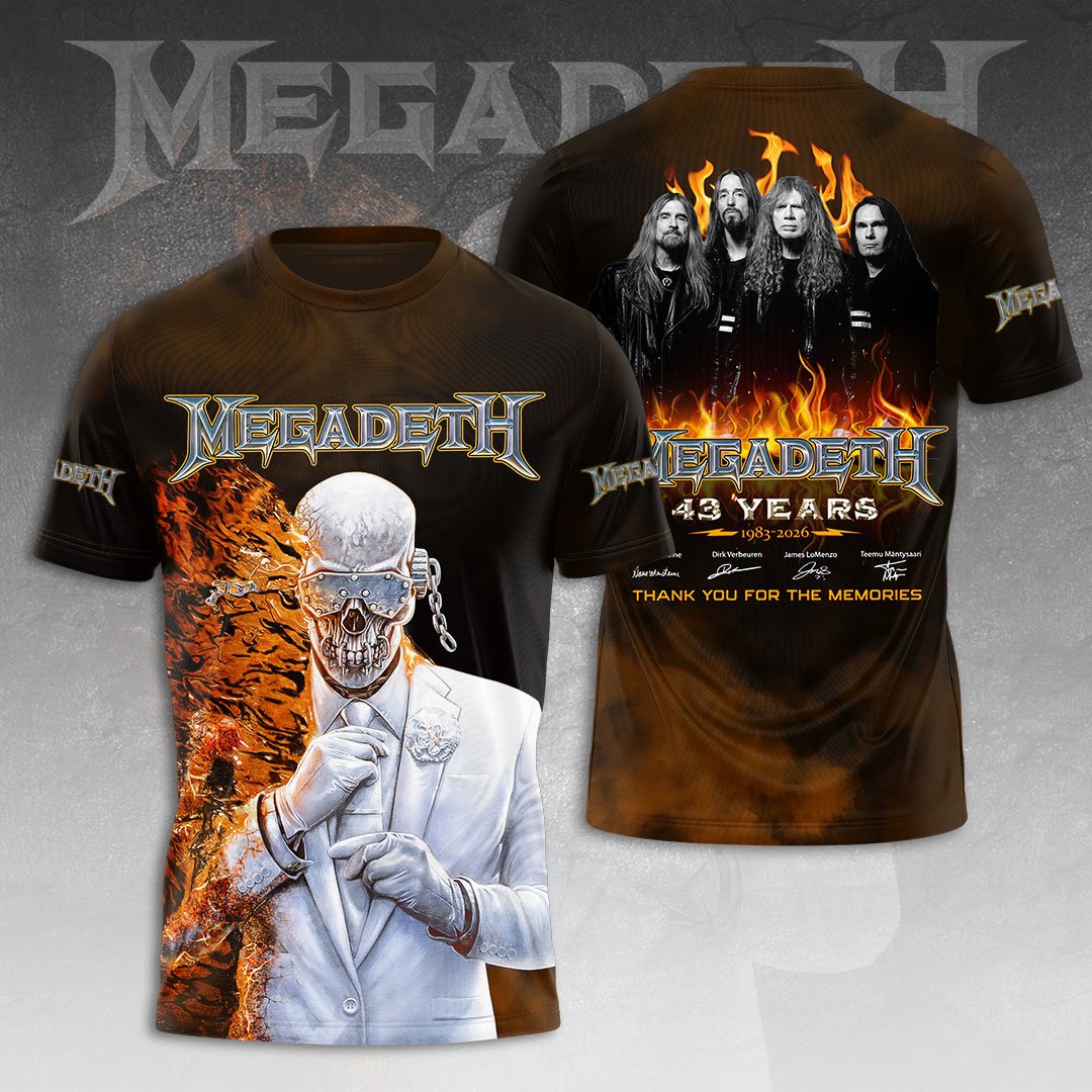 Megadeth 43 Year Nnounce Final Album 1983-2026 Shirt
