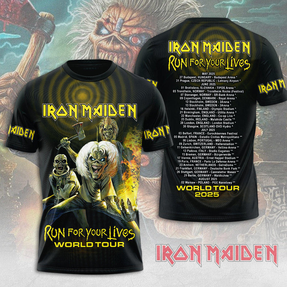 Iron Maiden Live Dvd 3D T-Shirt
