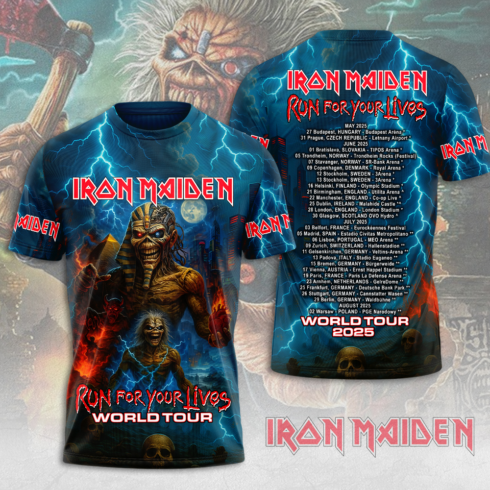 Iron Maiden Greatest Hits 3D T-Shirt