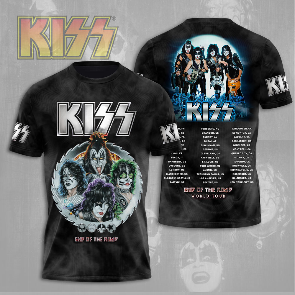 Kiss End Of The Road MenS 3D T-Shirt Classic Tour