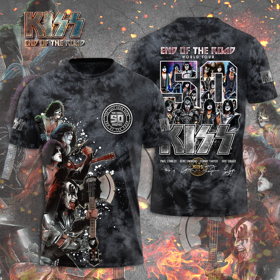 Kiss End Of The Road MenS 3D T-Shirt 50Th Tour