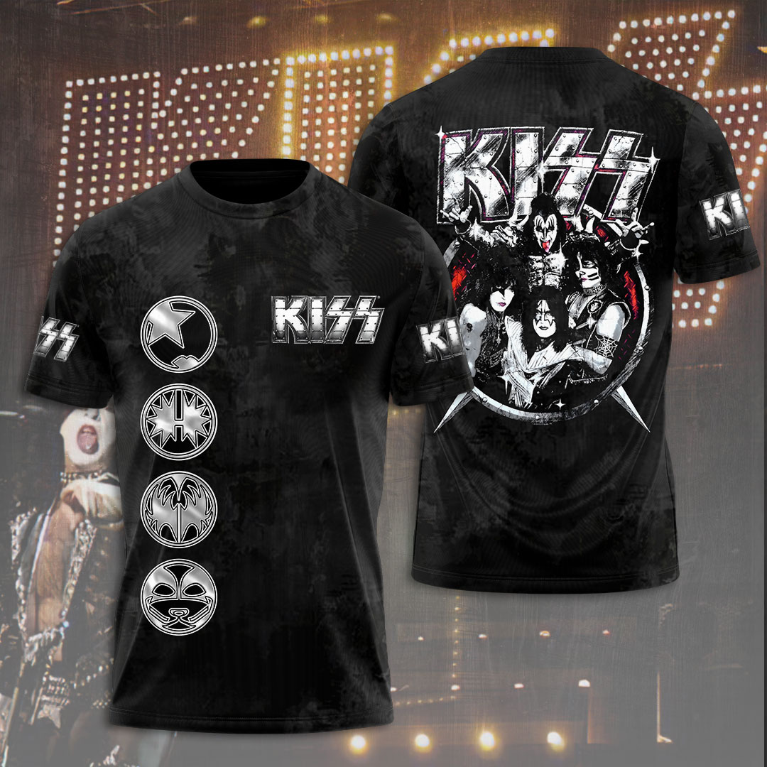 Kiss End Of The Road MenS 3D T-Shirt Classic Black Design