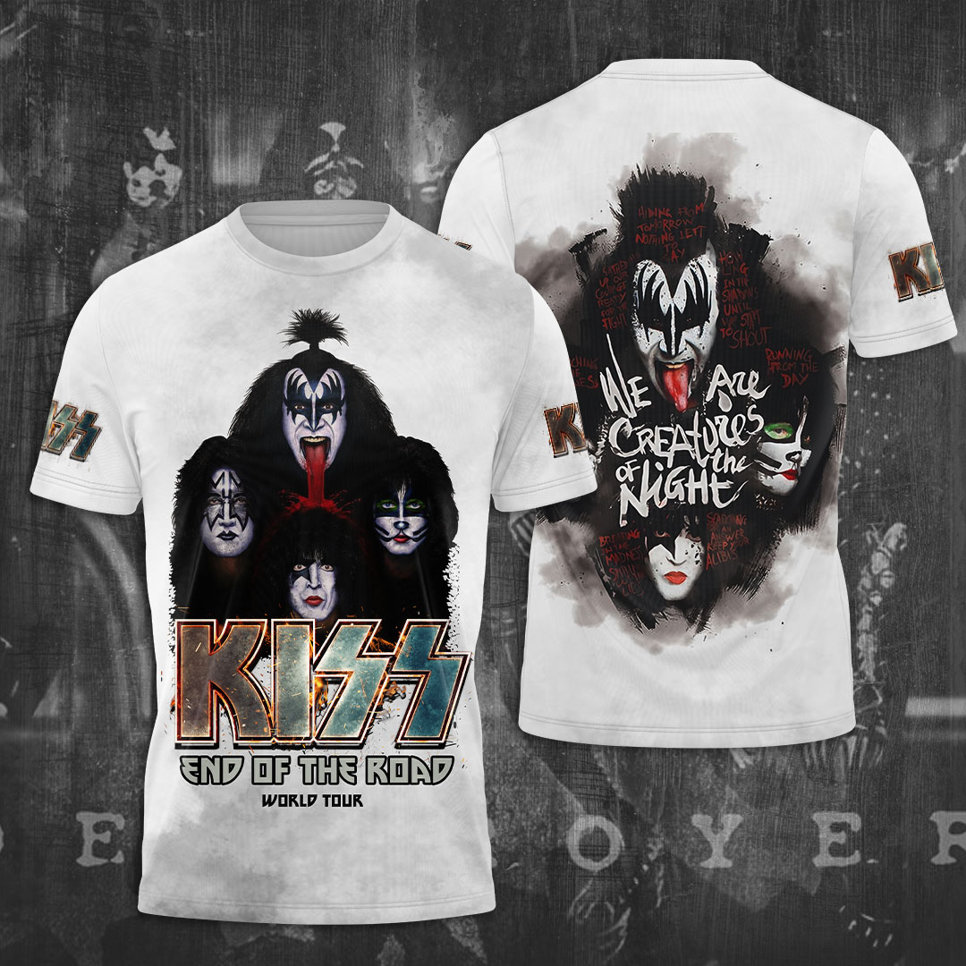 Kiss White Night Tour T-Shirt End Of The Road Edition