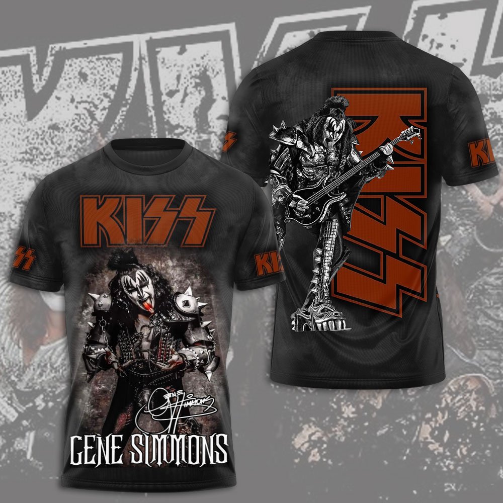 Kiss Gene Simmons Signature Tour T-Shirt Black Edition