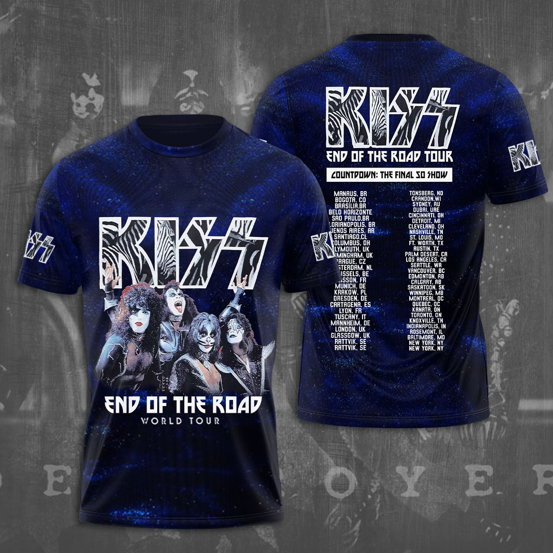 Kiss Blue Classic Stage Shirt Lightning Legacy Version