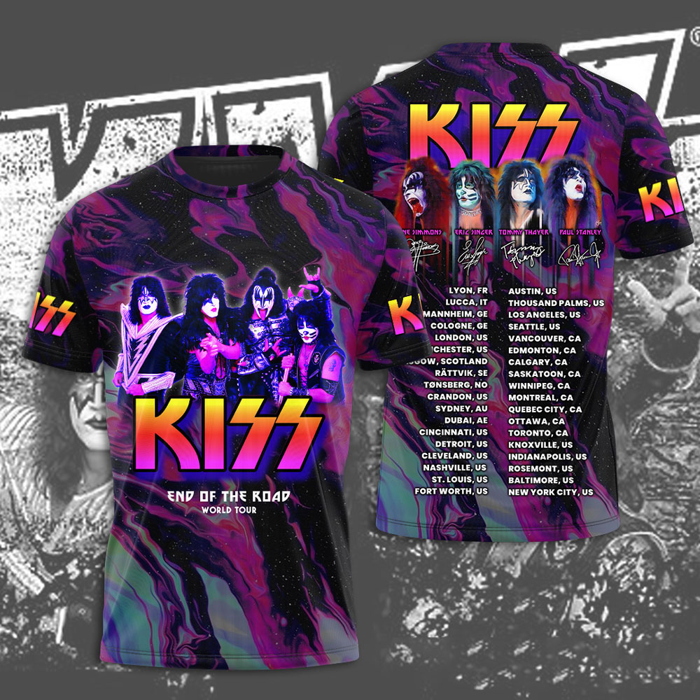Kiss Purple Voltage Tour Shirt End Of The Road Print