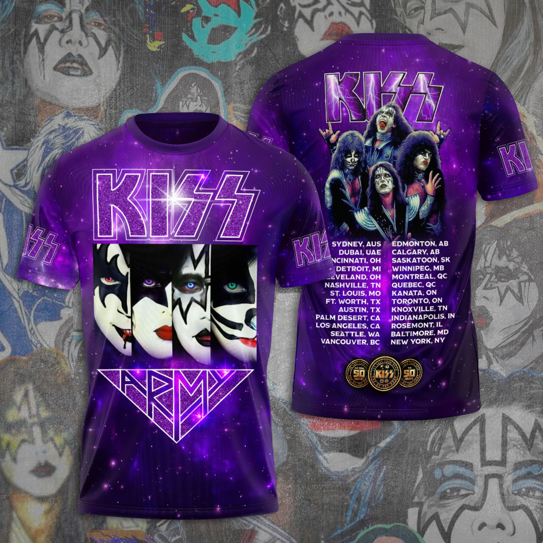 Kiss Purple Retro Tour Tee 2025 Tribute Edition