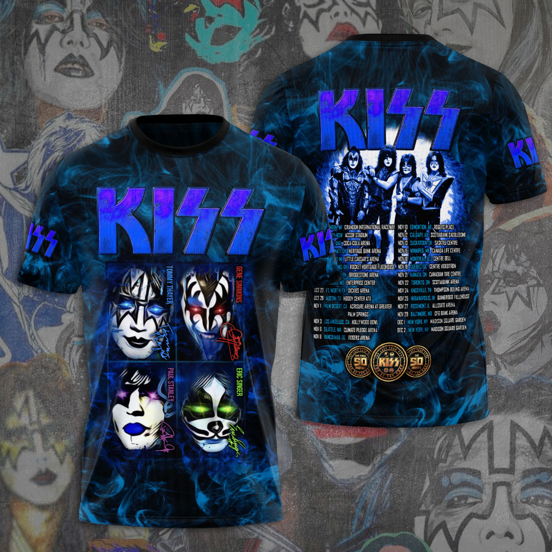 Kiss Blue Lightning Tour Shirt 2025 Live Edition