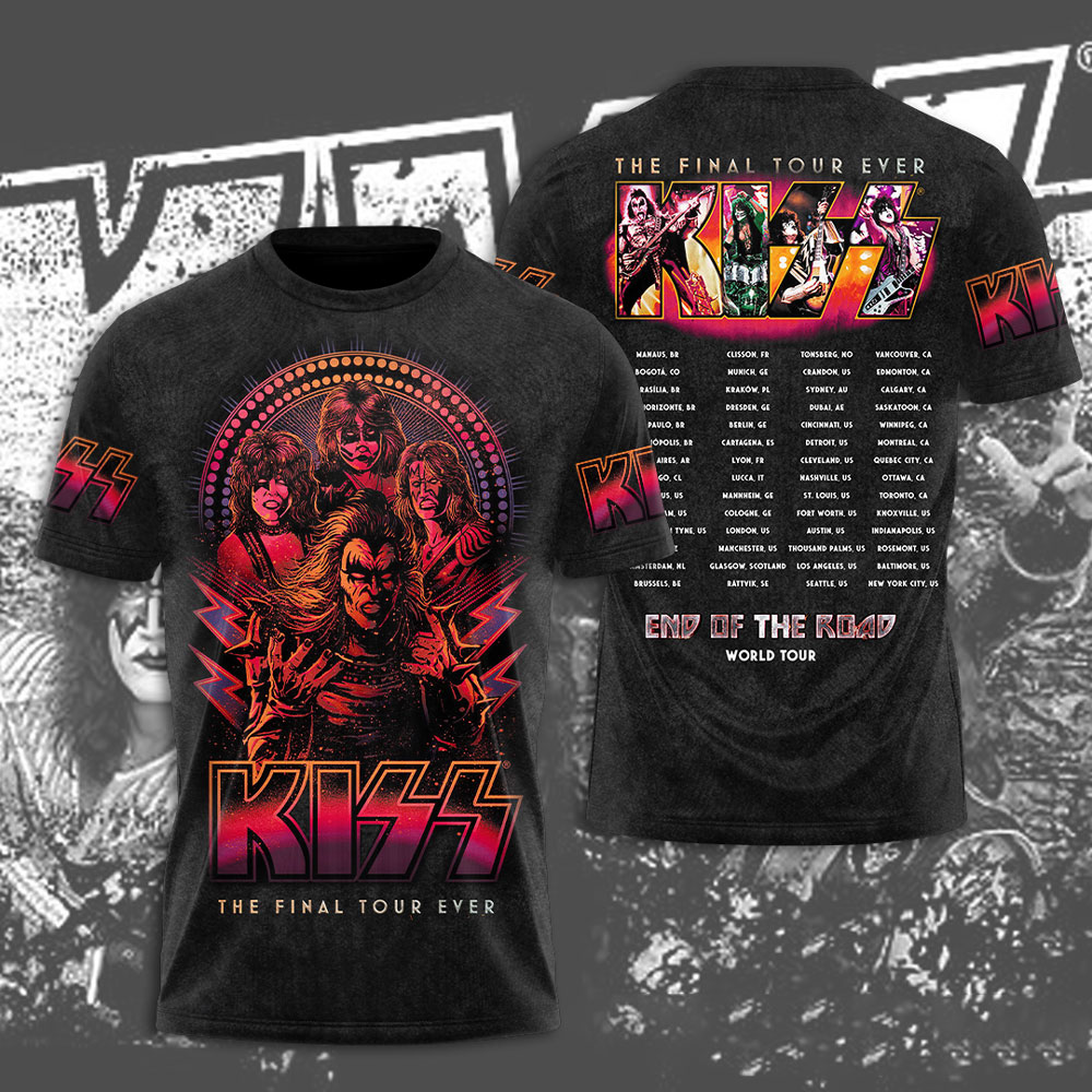 Kiss Red Inferno Tour Tee The Final Show Print