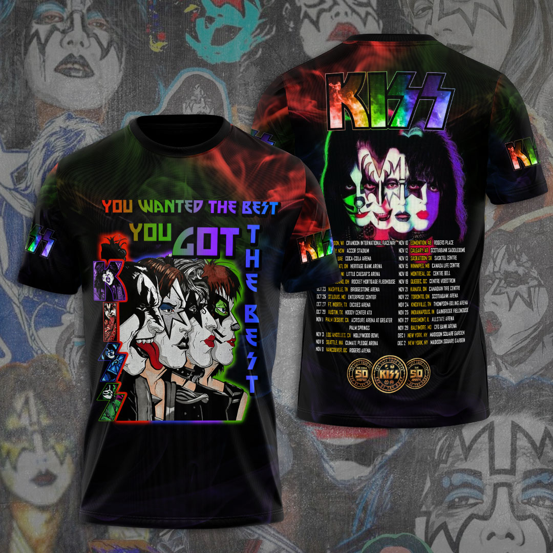 Kiss You Got The Best Tour Tee 50Th Anniversary Print