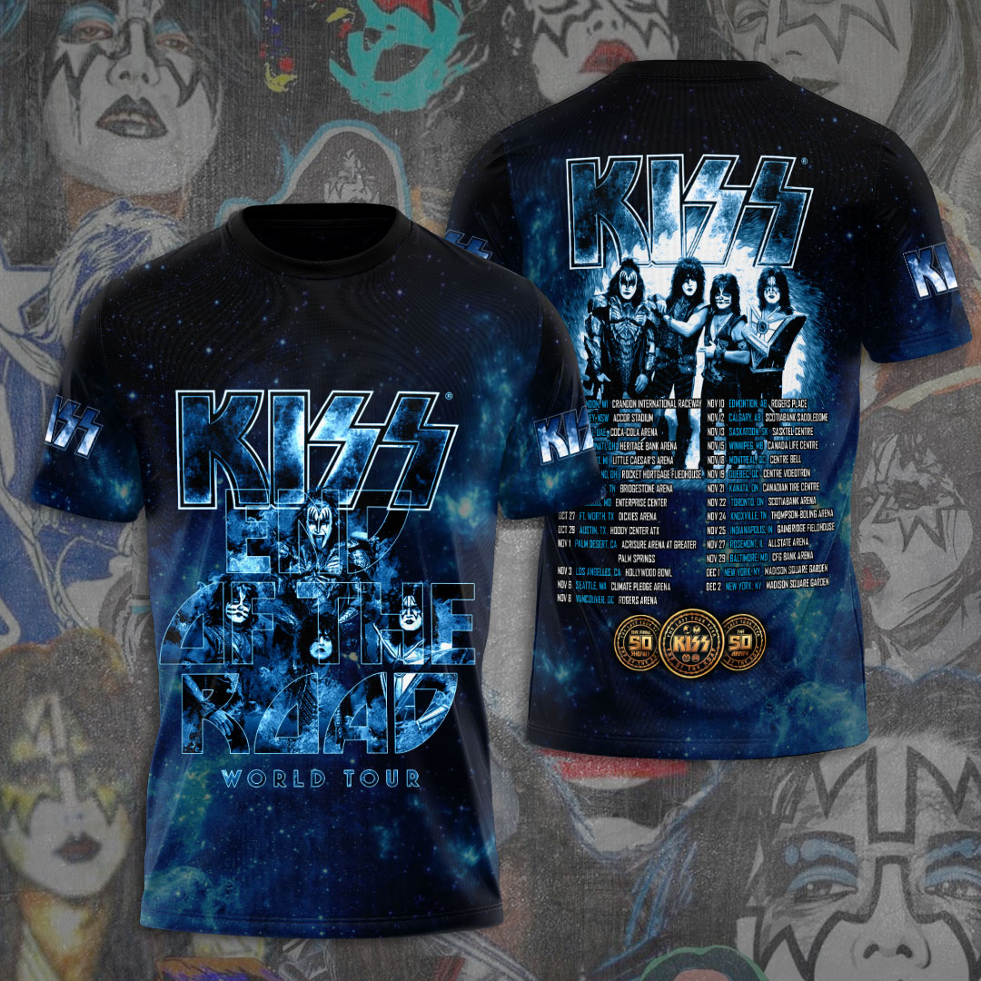 Kiss Blue World Tour T-Shirt Night Sky Edition
