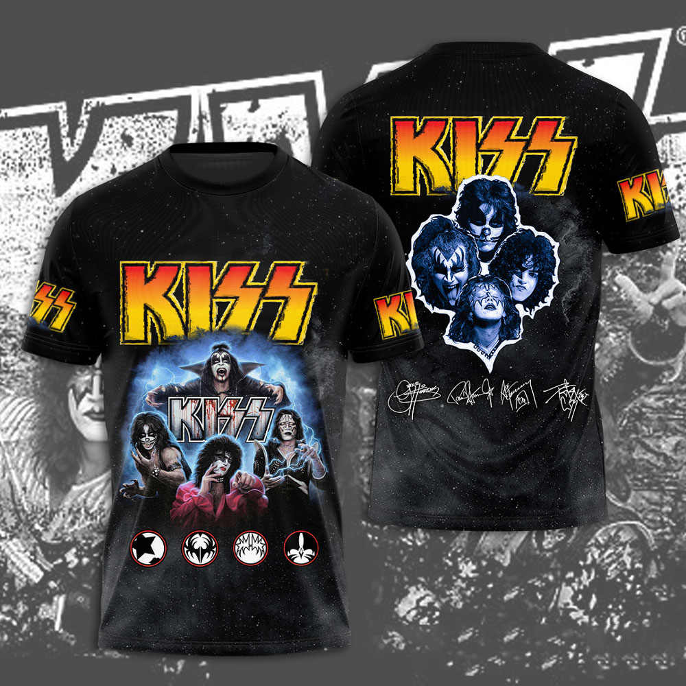 Kiss Blue Flame Tour T-Shirt Hot Legacy Edition