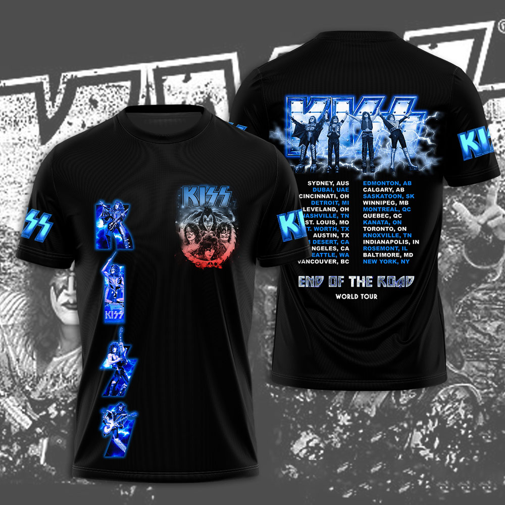 Kiss Blue Lightning Stage T-Shirt Legacy Tour Collection