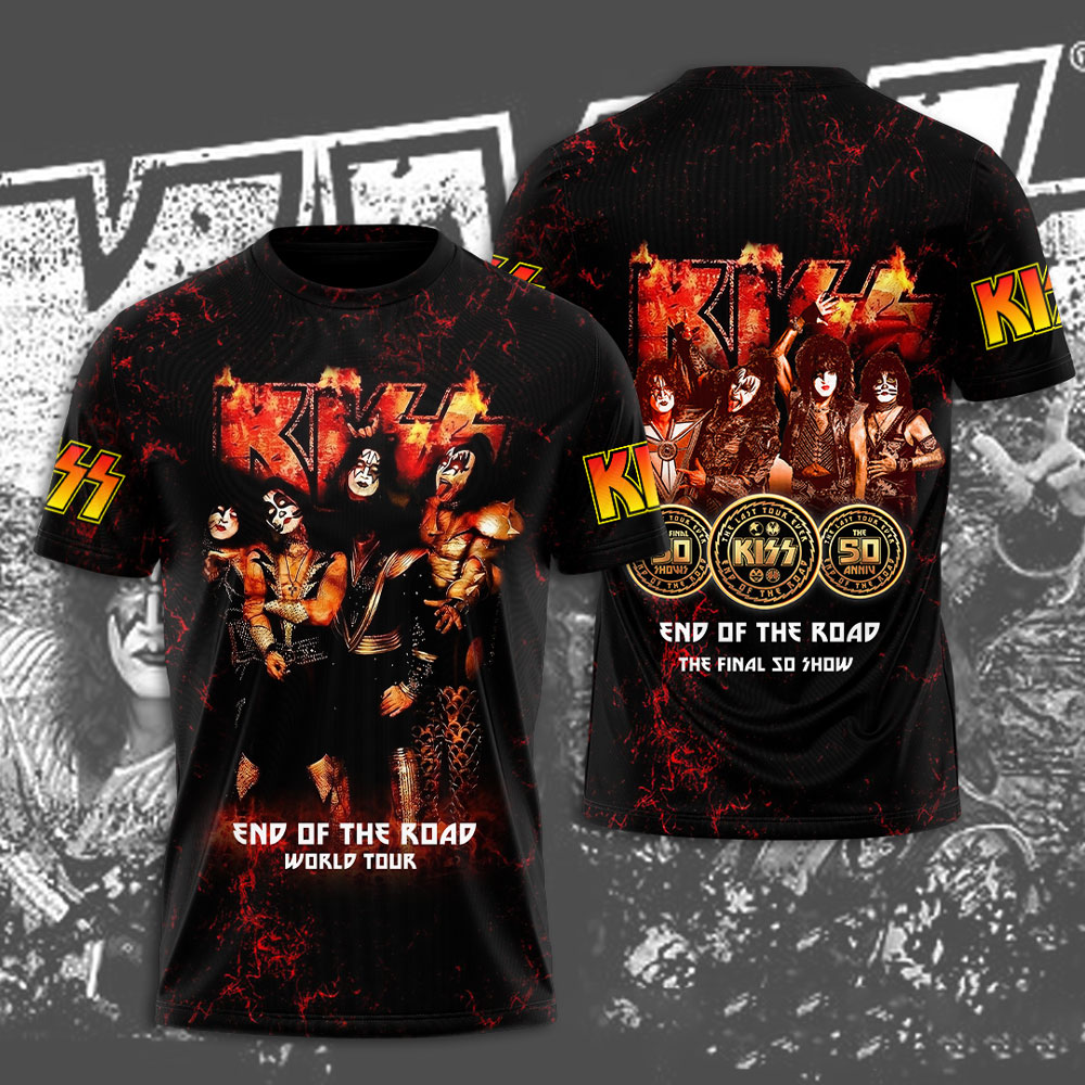 Kiss Blue Flame Tour Shirt Iconic Hot Stage Design
