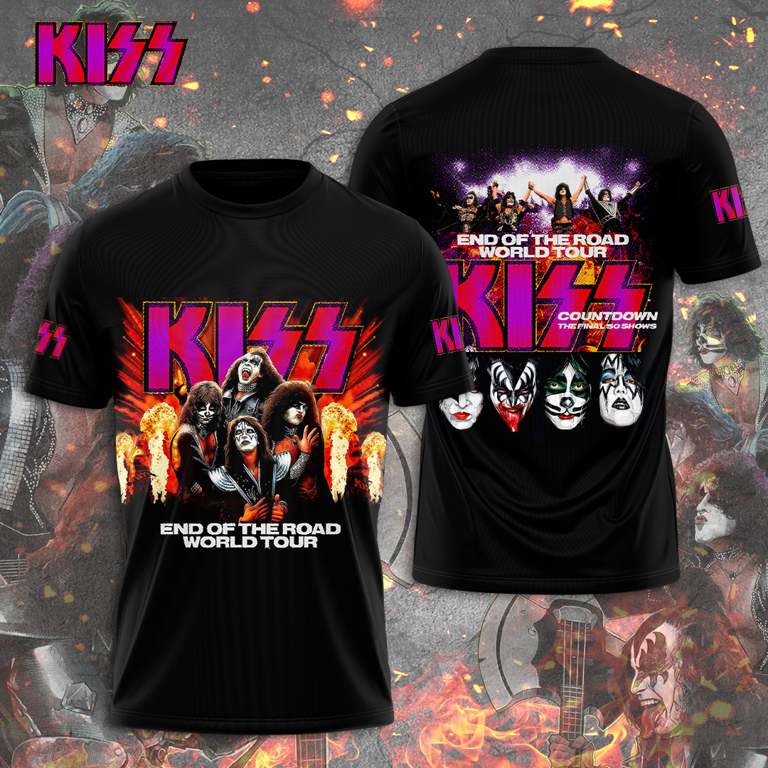 Kiss World Tour Purple Stage Tee Electric Rock Edition