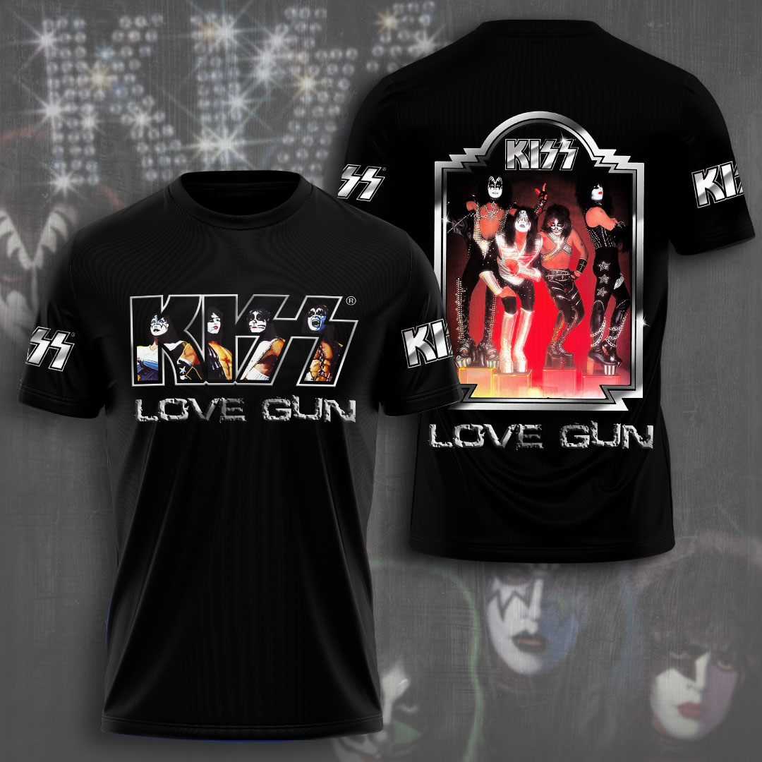 Kiss Love Gun Red Graphic T-Shirt Vintage Album Edition