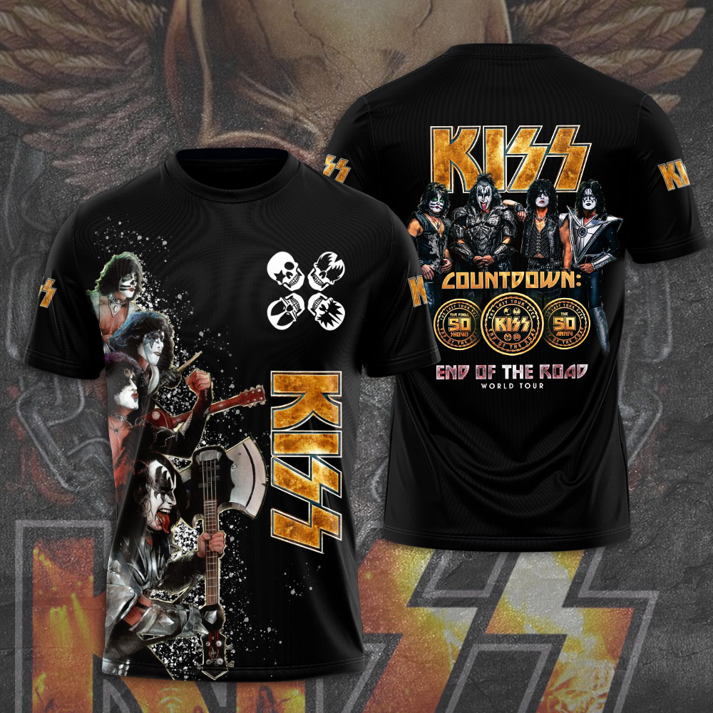 Kiss Countdown Anniversary T-Shirt Metallic Black Edition