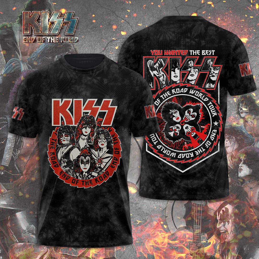 Kiss Red Skull Rock Tee Premium Tour Legacy Print