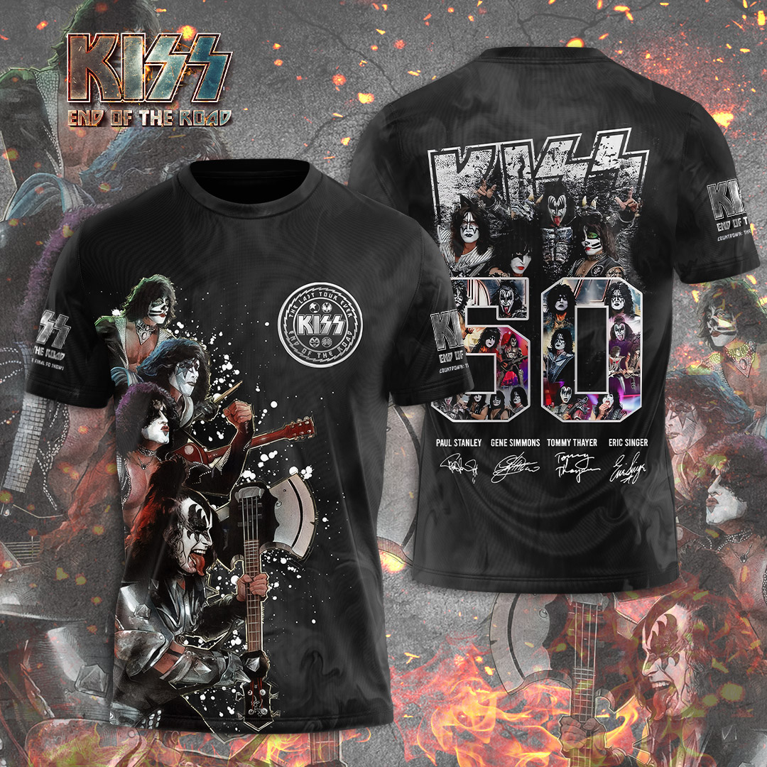 Kiss End Of The Road Tour T-Shirt Limited Black Edition