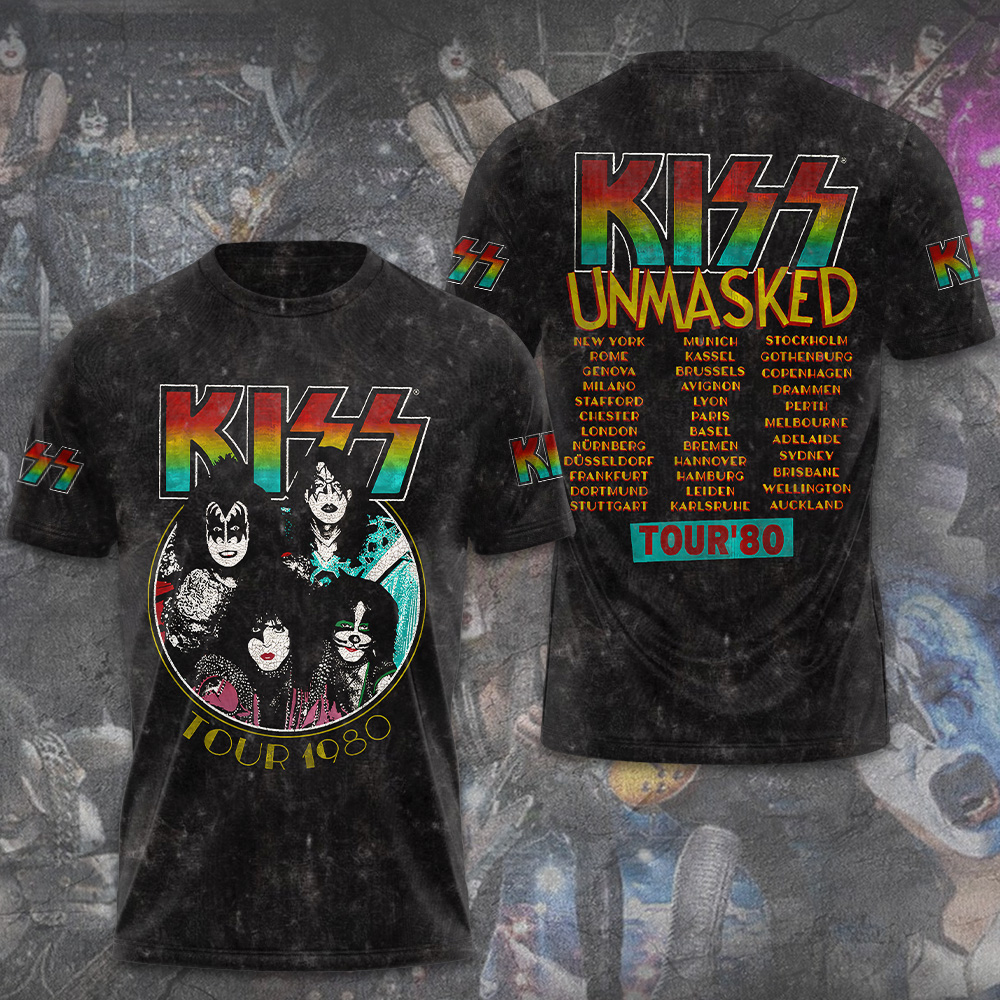 Kiss Unmasked Tour T-Shirt 80S Tribute Edition