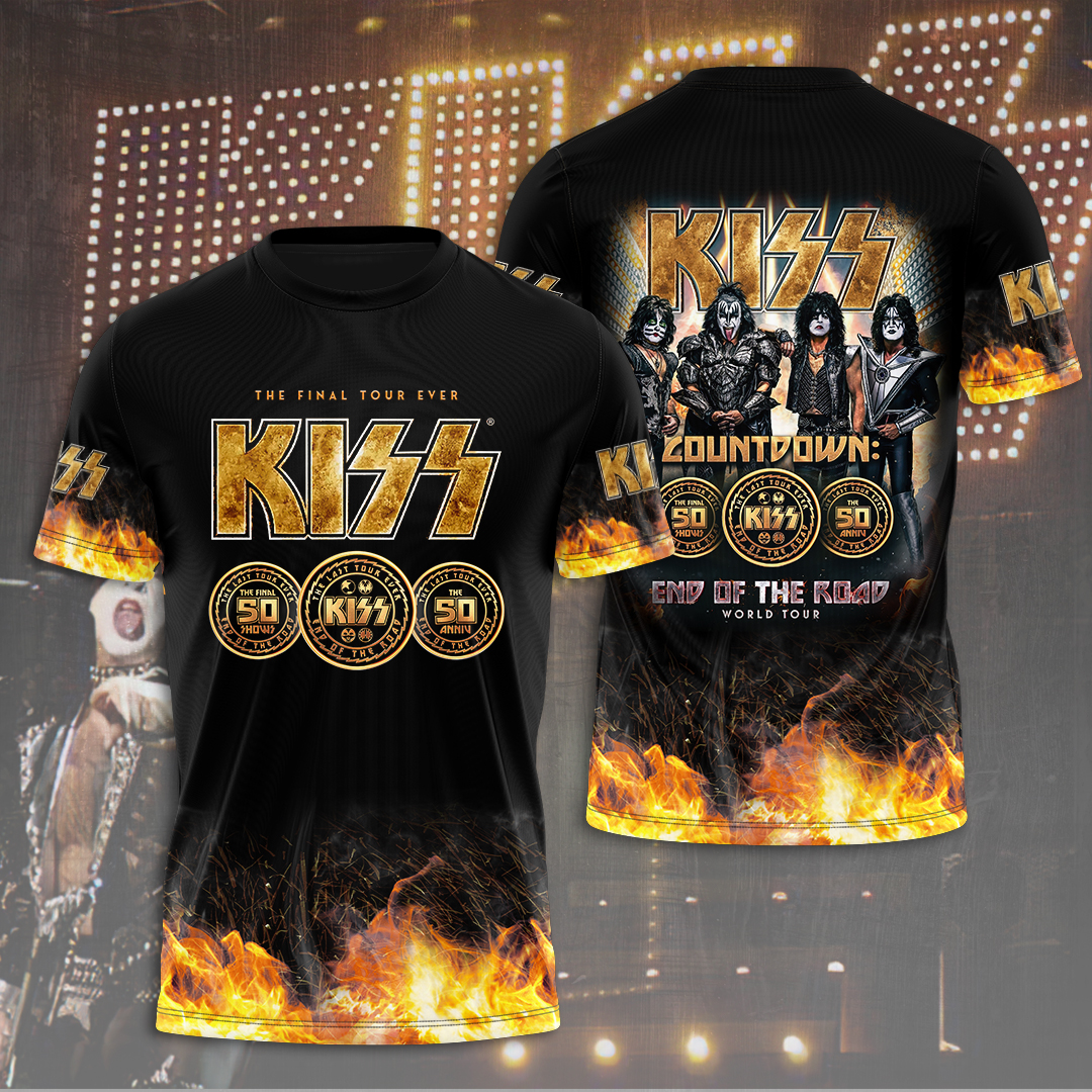 Kiss Flame Stage Shirt 50 Years Legacy Fire Edition