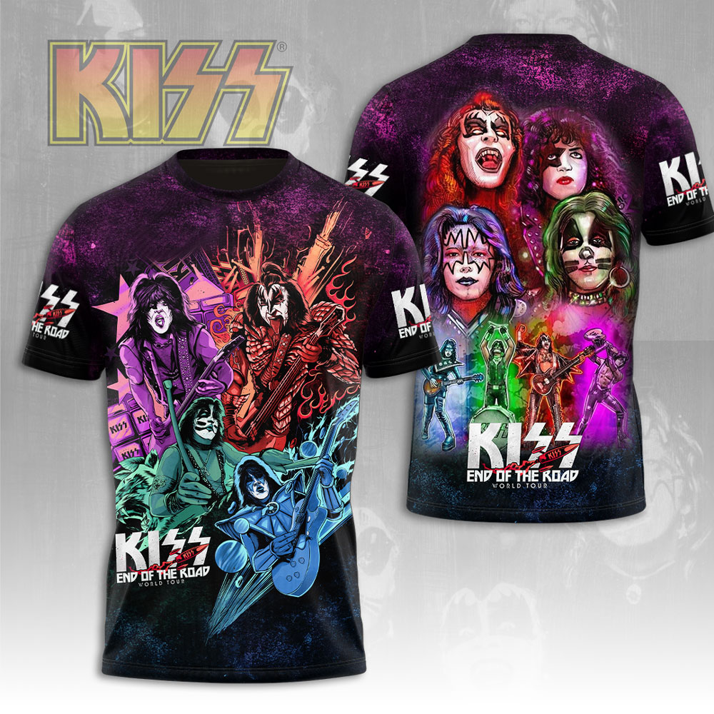 Kiss Neon Stage Explosion T-Shirt Multicolor Fire Edition