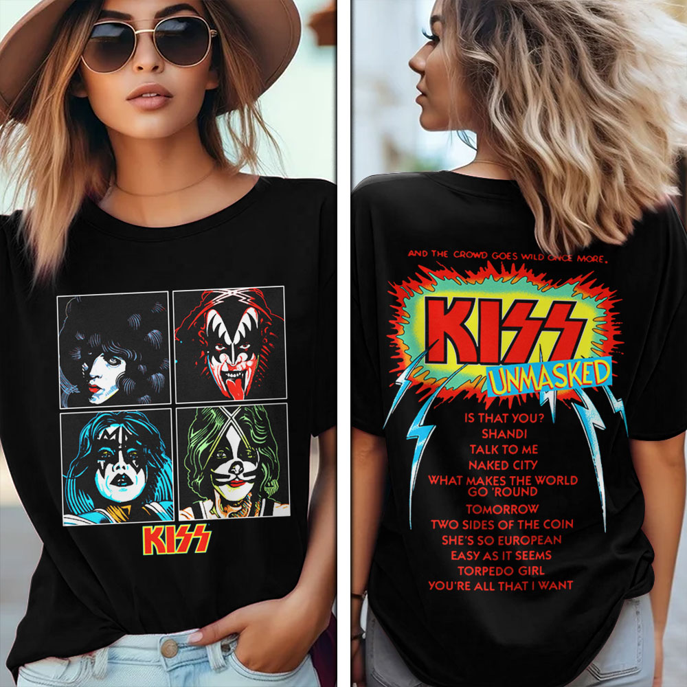 Kiss Summer Alive Tour T-Shirt Neon Retro Art Edition