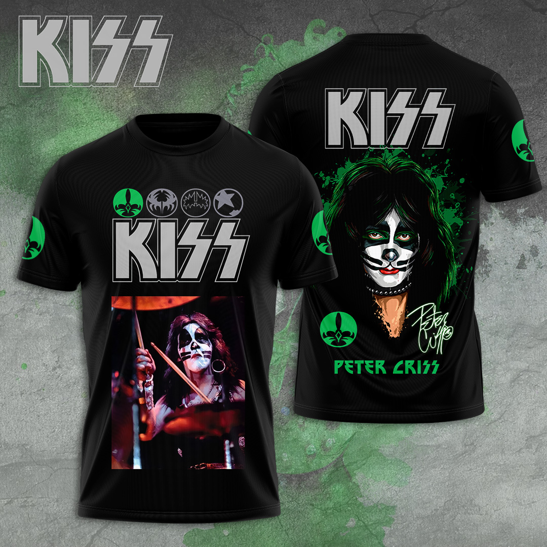 Kiss Peter Criss Green Catman T-Shirt Rock Icon Edition