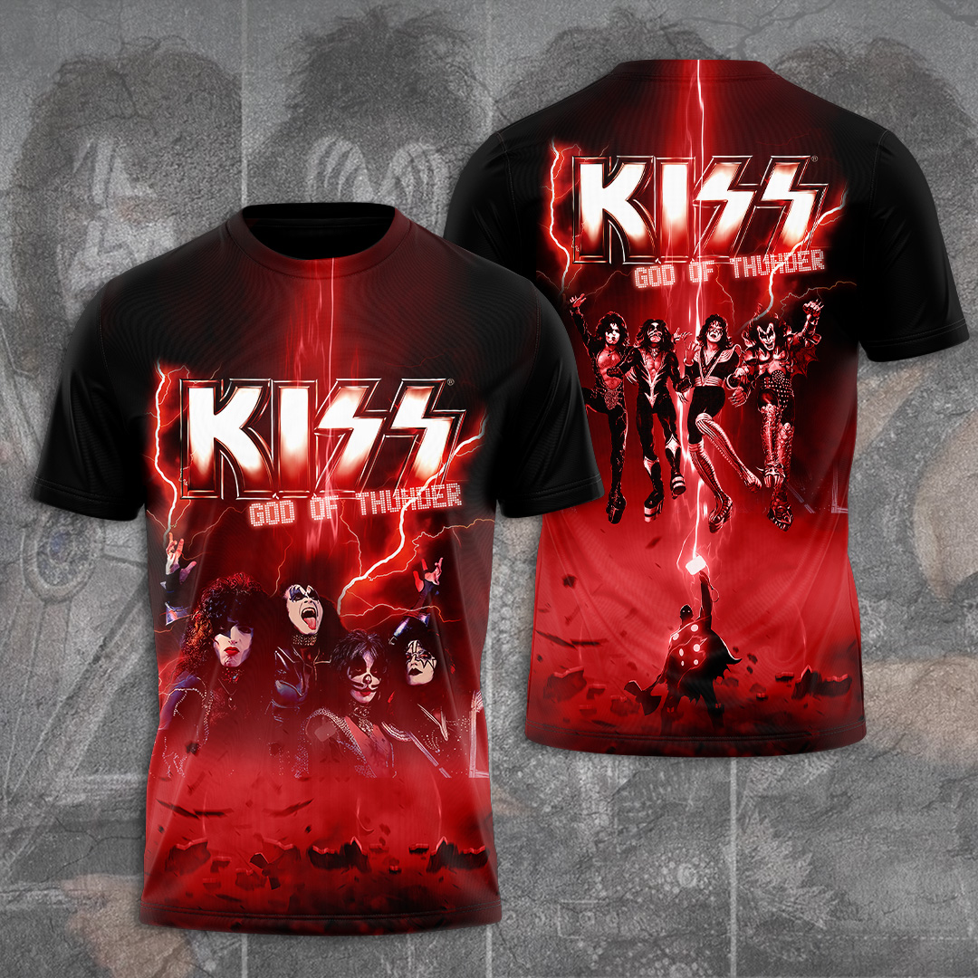 Kiss Dark Red Inferno Graphic Tee Hot Stage Edition