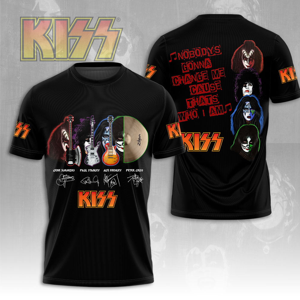 Kiss 70S Classic Black Tee Rock Legends Reunion Edition