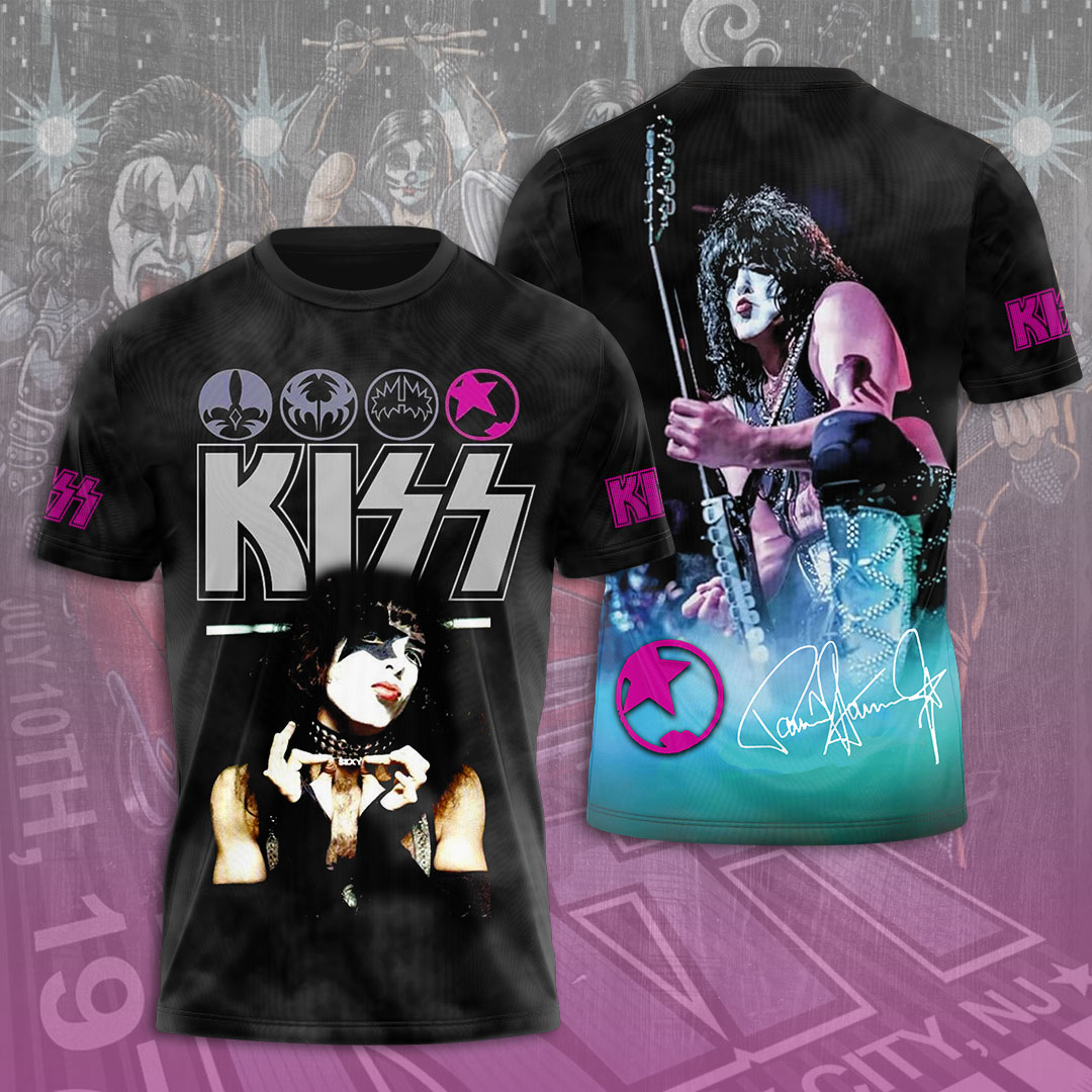 Kiss Tour Portrait Tee Retro Purple Stage Collection