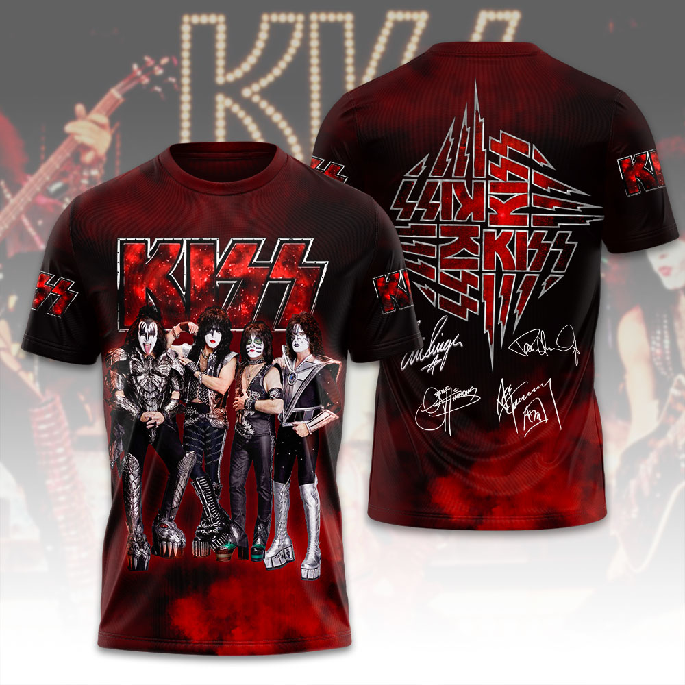 Kiss Red Tour Signature T-Shirt Demon Autograph Edition