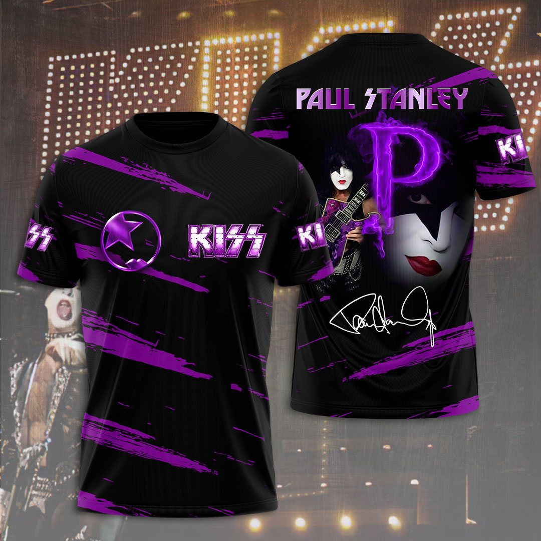 Kiss Paul Stanley Purple Autograph Tee The Starchild Edition