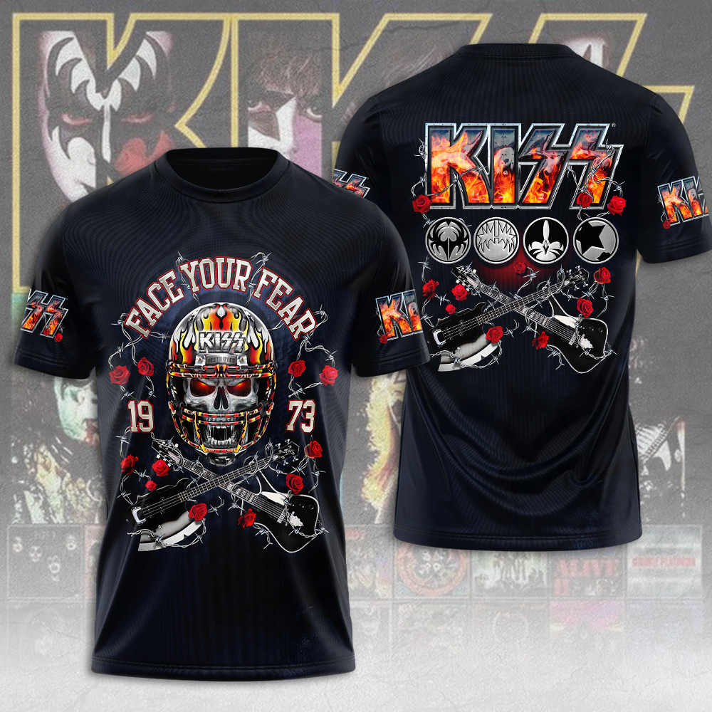 Kiss Face Your Fear 1973 Skull Shirt Rock Legacy Edition