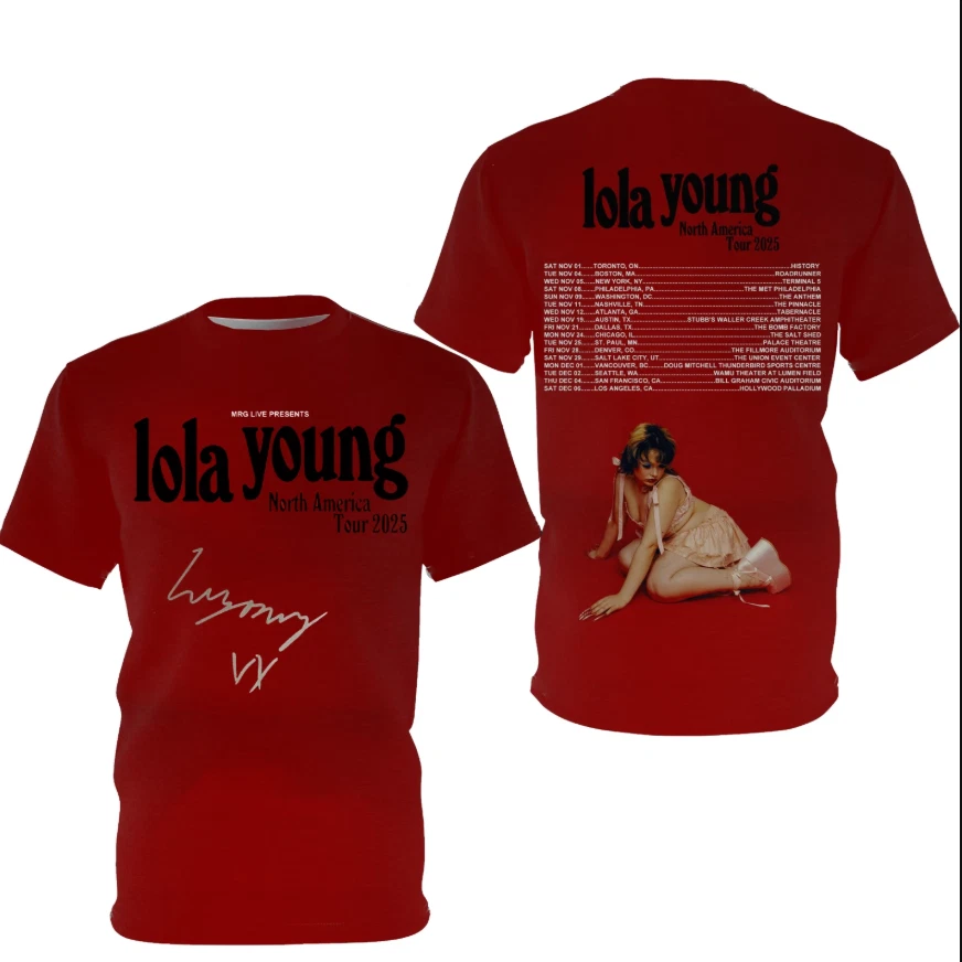 Lola Young North American Tour 2025 Aop 3D T-Shirt